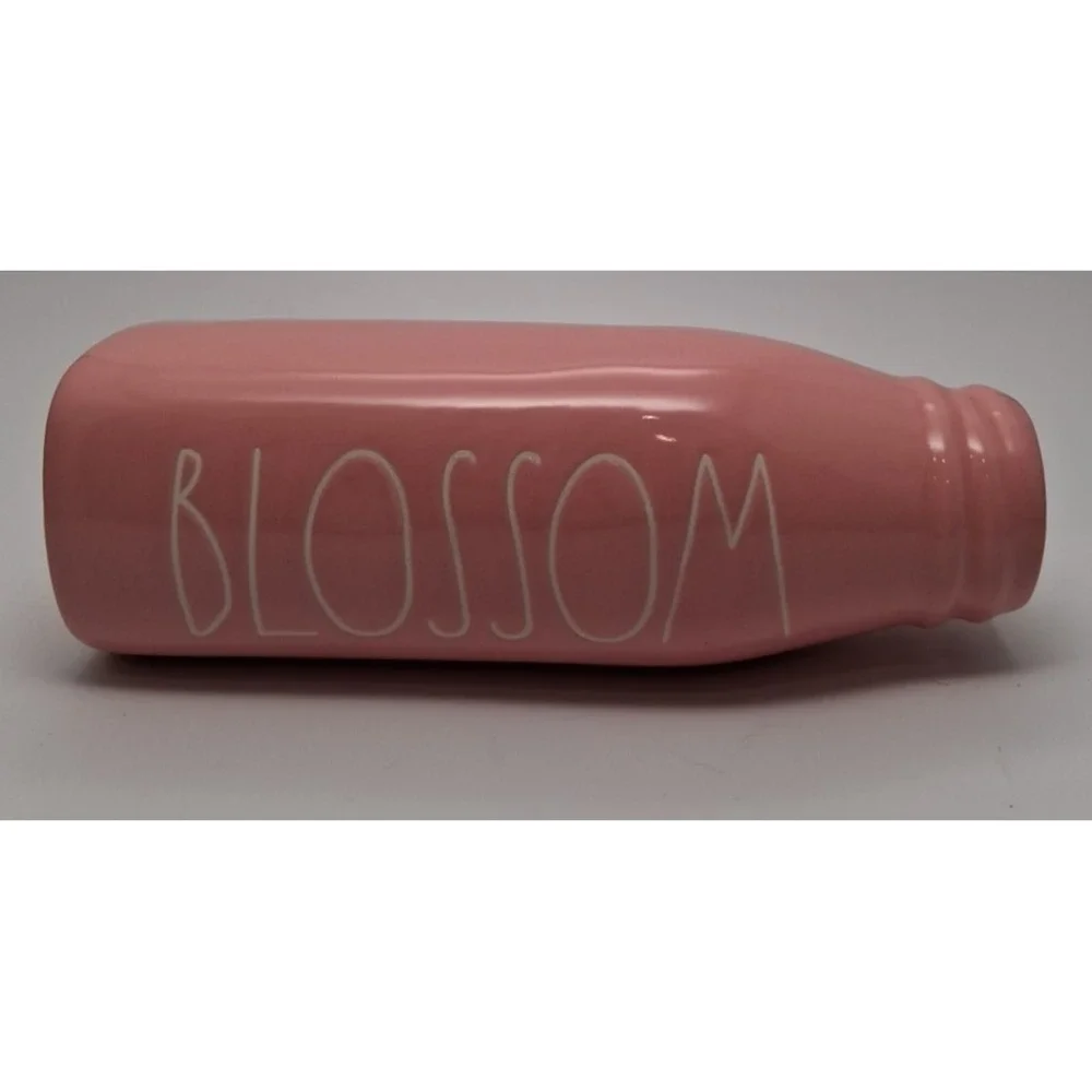Pink Blossom Milk‎ Bottle by Rae Dunn
